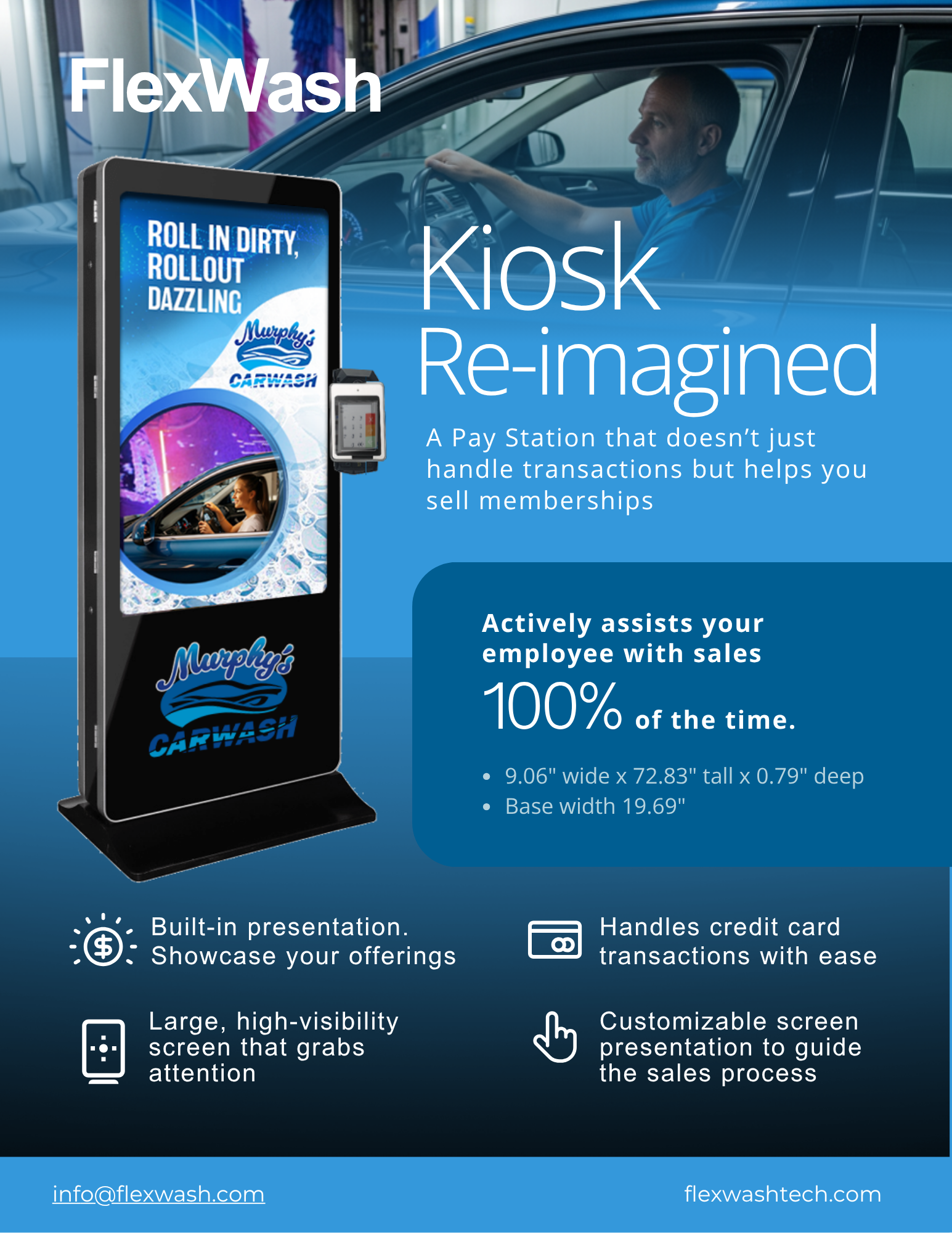 FlexWash Kiosk Re-imagined - Updated Product Flyer